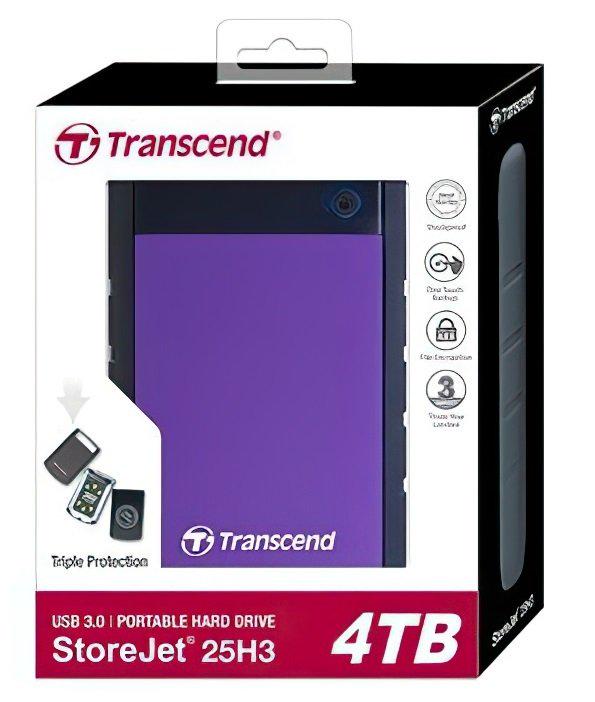 Внешний жесткий диск Transcend StoreJet 25H3 4 TB (TS4TSJ25H3P) - фото 3