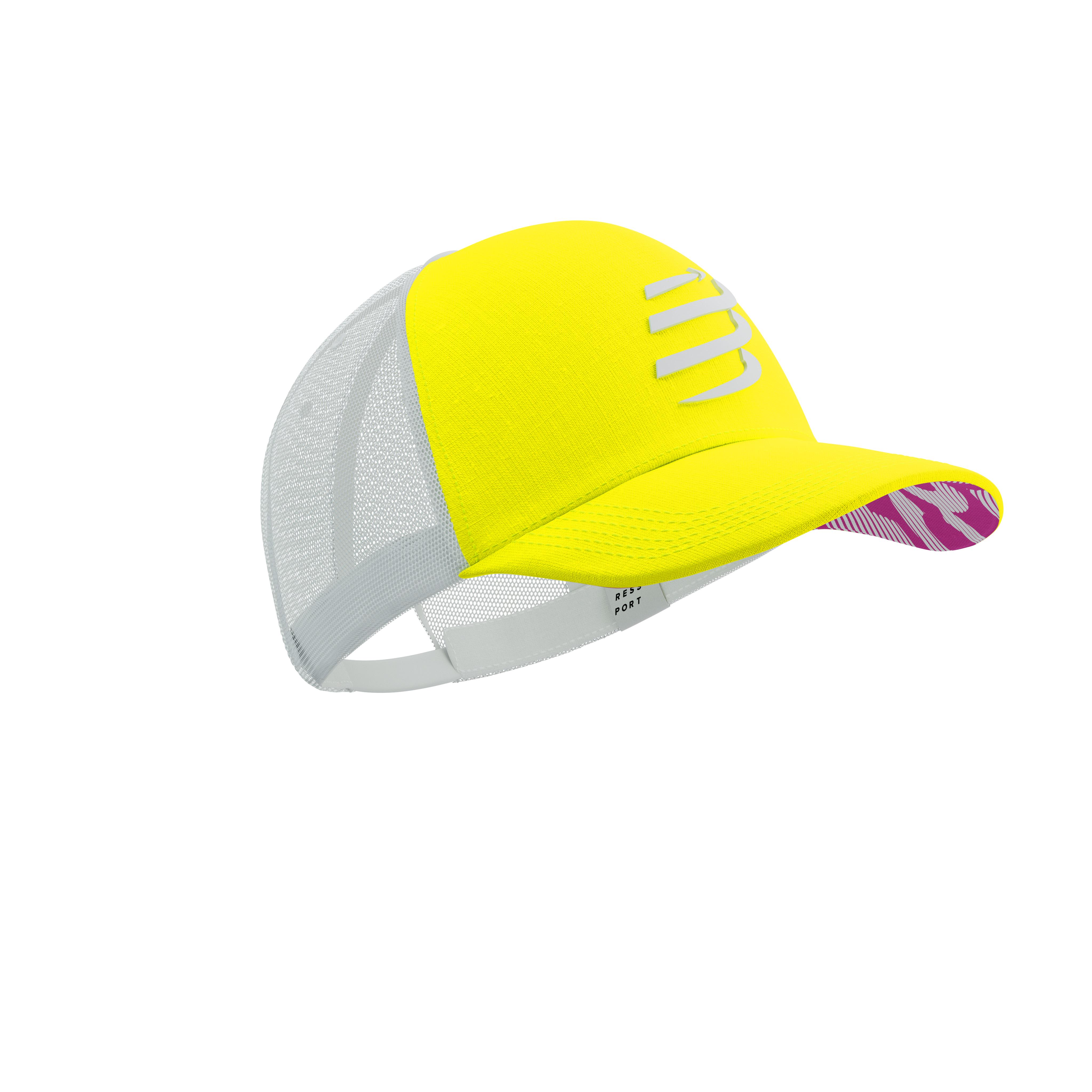 Кепка з вигнутим козирком Compressport Trucker Cap Safe Yellow/White - фото 6