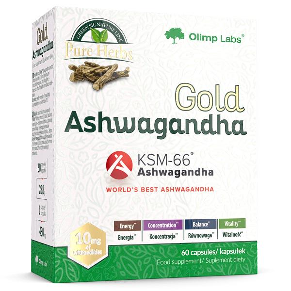 Ашфаганда для спорта Olimp Nutrition Gold Ashwagandha 60 капс. (000021464)