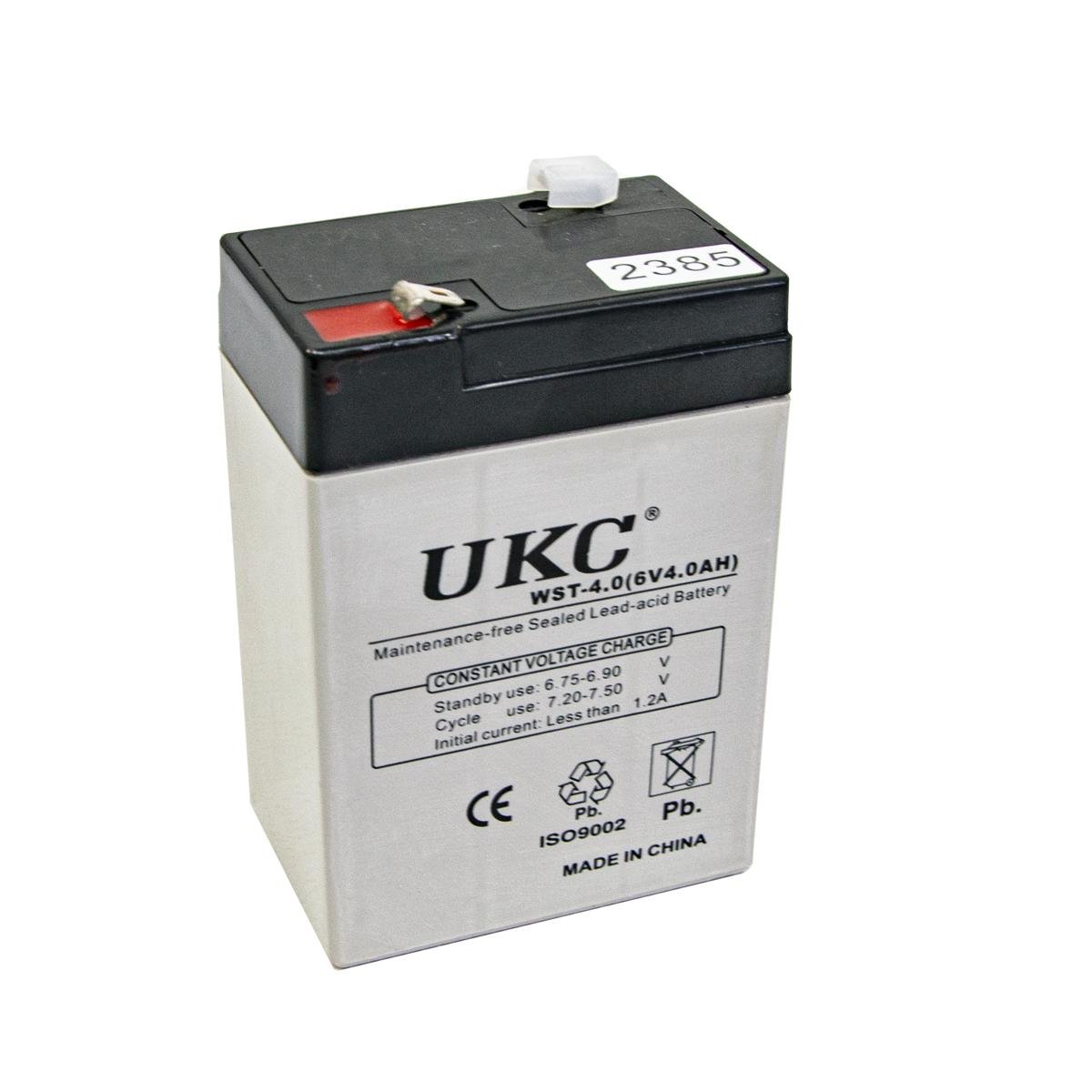 Aккумулятор закрытого типа AGM Battery UKC WST-4.0 6 V AH Серый (1009038-Gray)