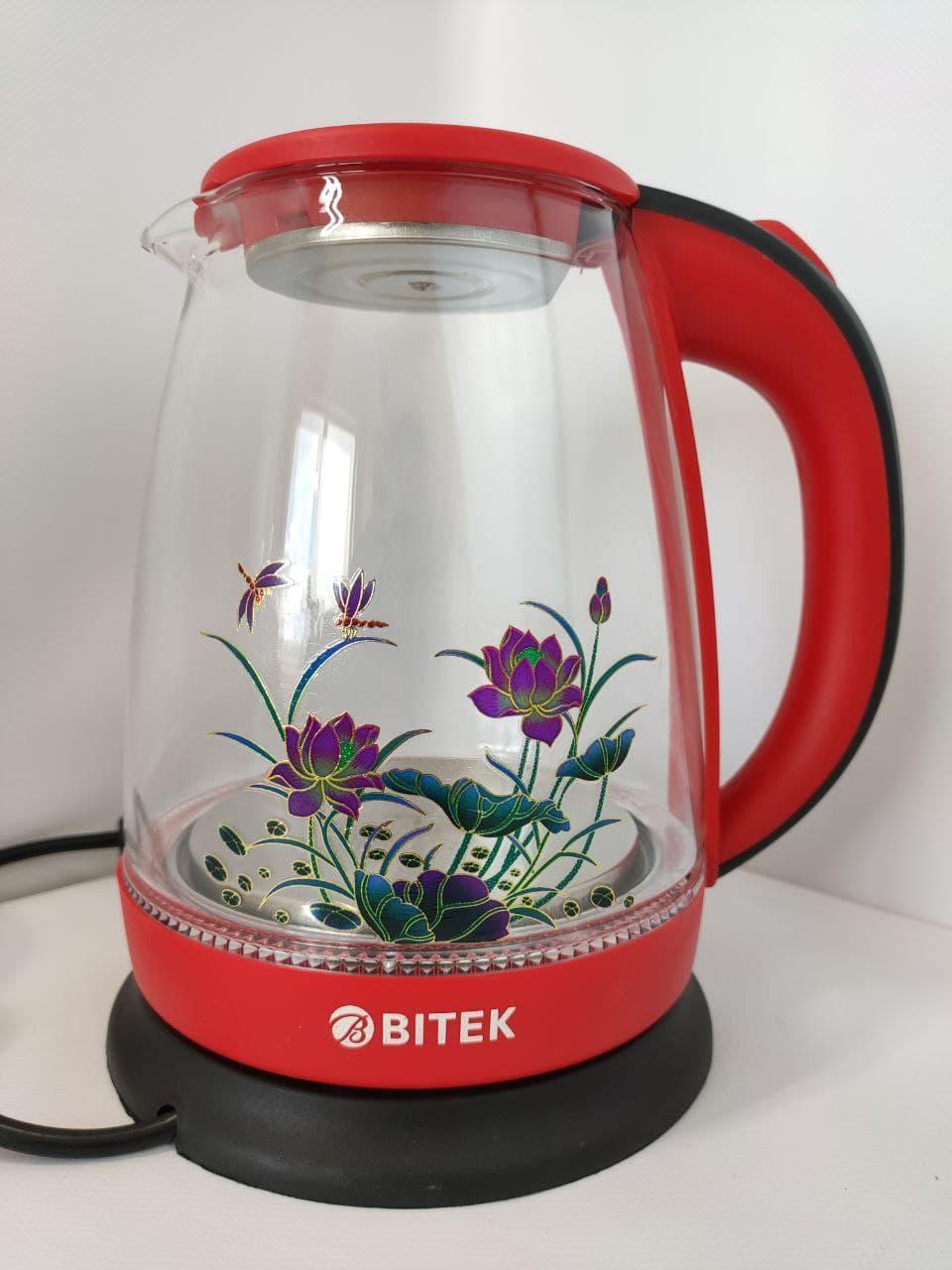 Чайник электрический Bitek BT-3111 дисковый стеклянный с подсветкой 1,8 л (5481) Чайник электрический Bitek BT-3111 дисковый стеклянный с подсветкой 1,8 л (5481)