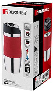 Термокружка Bergner Vacuum Travel Red 400 мл - фото 2