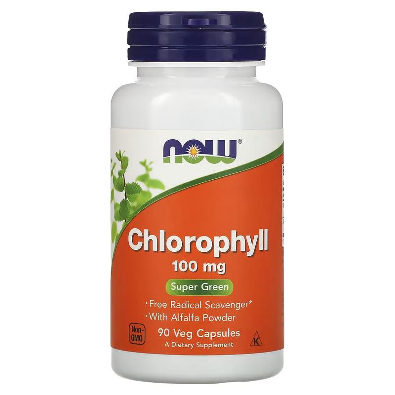 Хлорофилл NOW Chlorophyll 100 мг 90 вег. Коп.