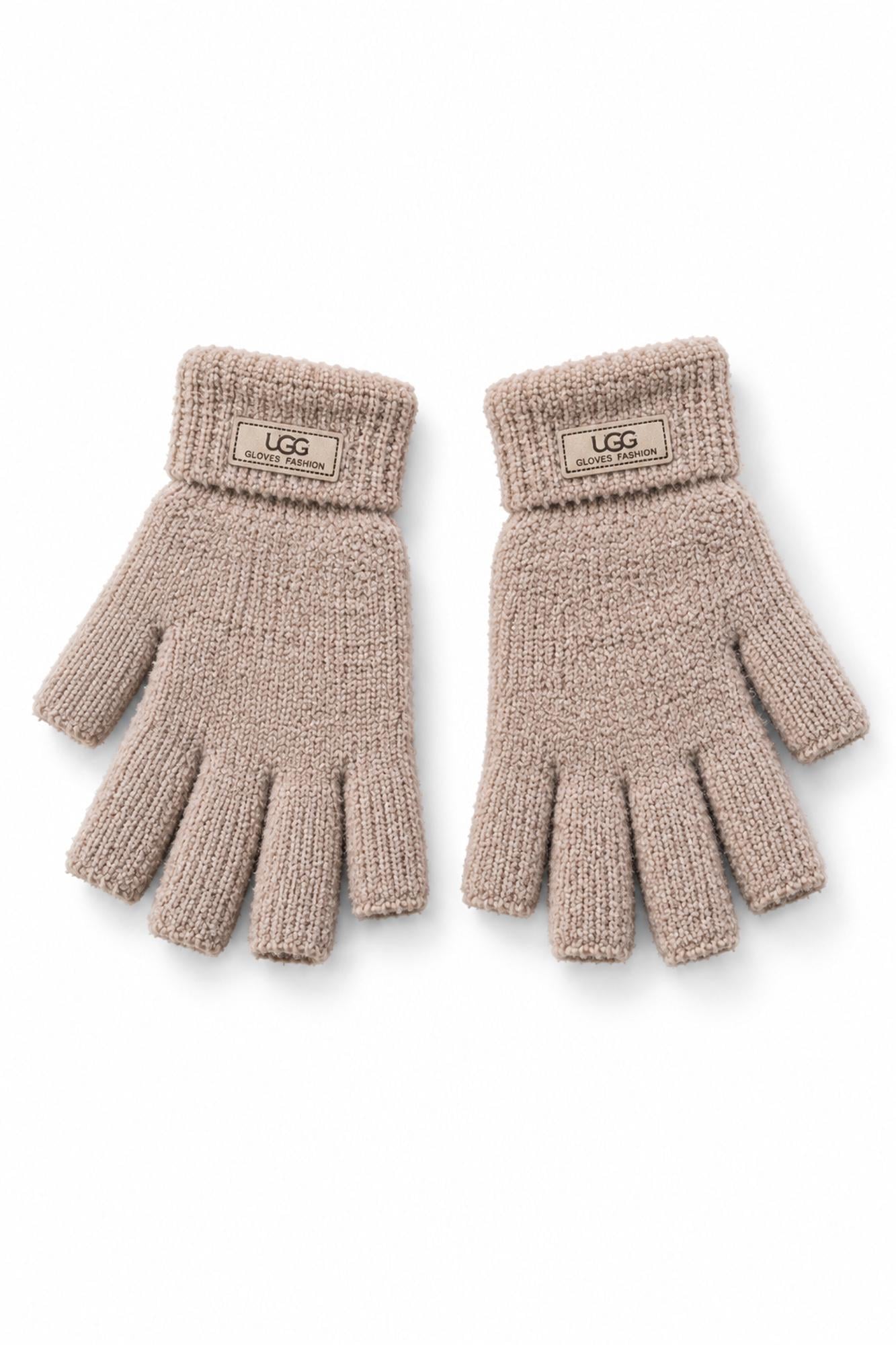 Рукавиці дитячі без пальців зимові Without UGC Beige (8056705)
