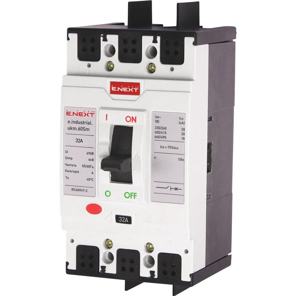 Автоматичний вимикач силовий E.NEXT 32А 20kA 3 полюси e.industrial.ukm.60Sm.32 i0650004 (14695) Автоматичний вимикач силовий E.NEXT 32А 20kA 3 полюси e.industrial.ukm.60Sm.32 i0650004 (14695)