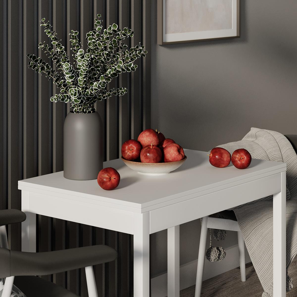 Обеденный стол-трансформер Lunch 900x765x600 мм Белый бриллиант/Белый (GATB19010000010) - фото 5 Обеденный стол-трансформер Lunch 900x765x600 мм Белый бриллиант/Белый (GATB19010000010) - фото 5