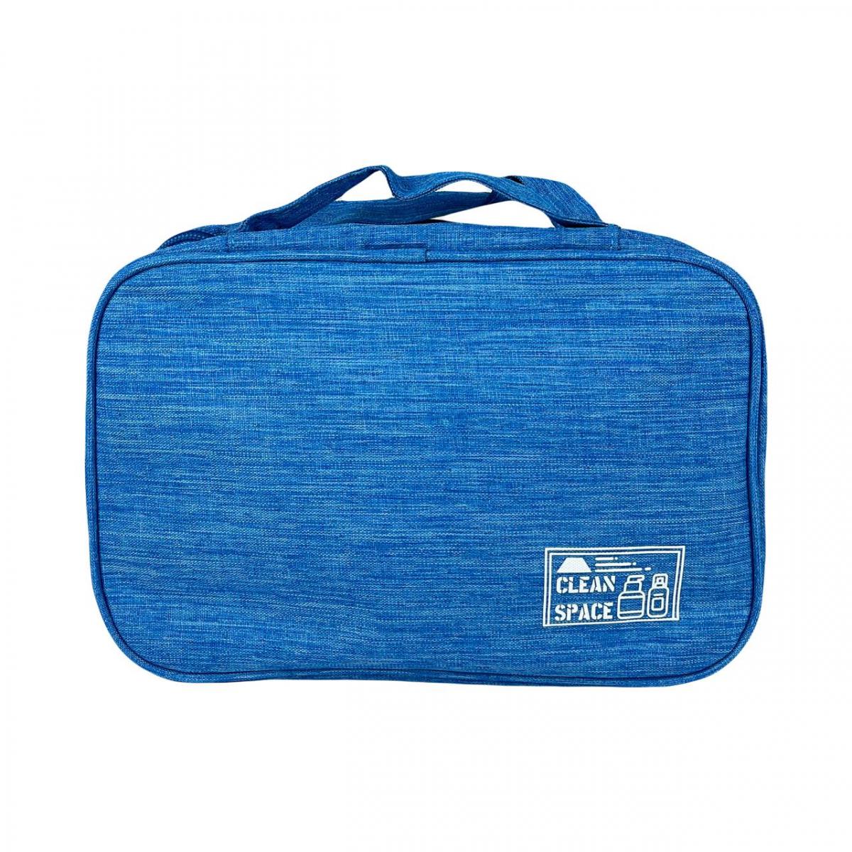 Подвесной дорожный органайзер складной с крючком Голубой (ОКД-95-3)