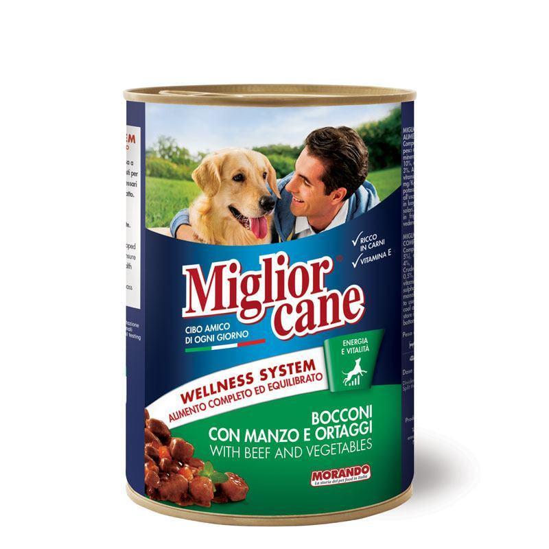 Корм влажный для собак Migliorcane с кусочками говядины и овощами 405 г (1789933011)