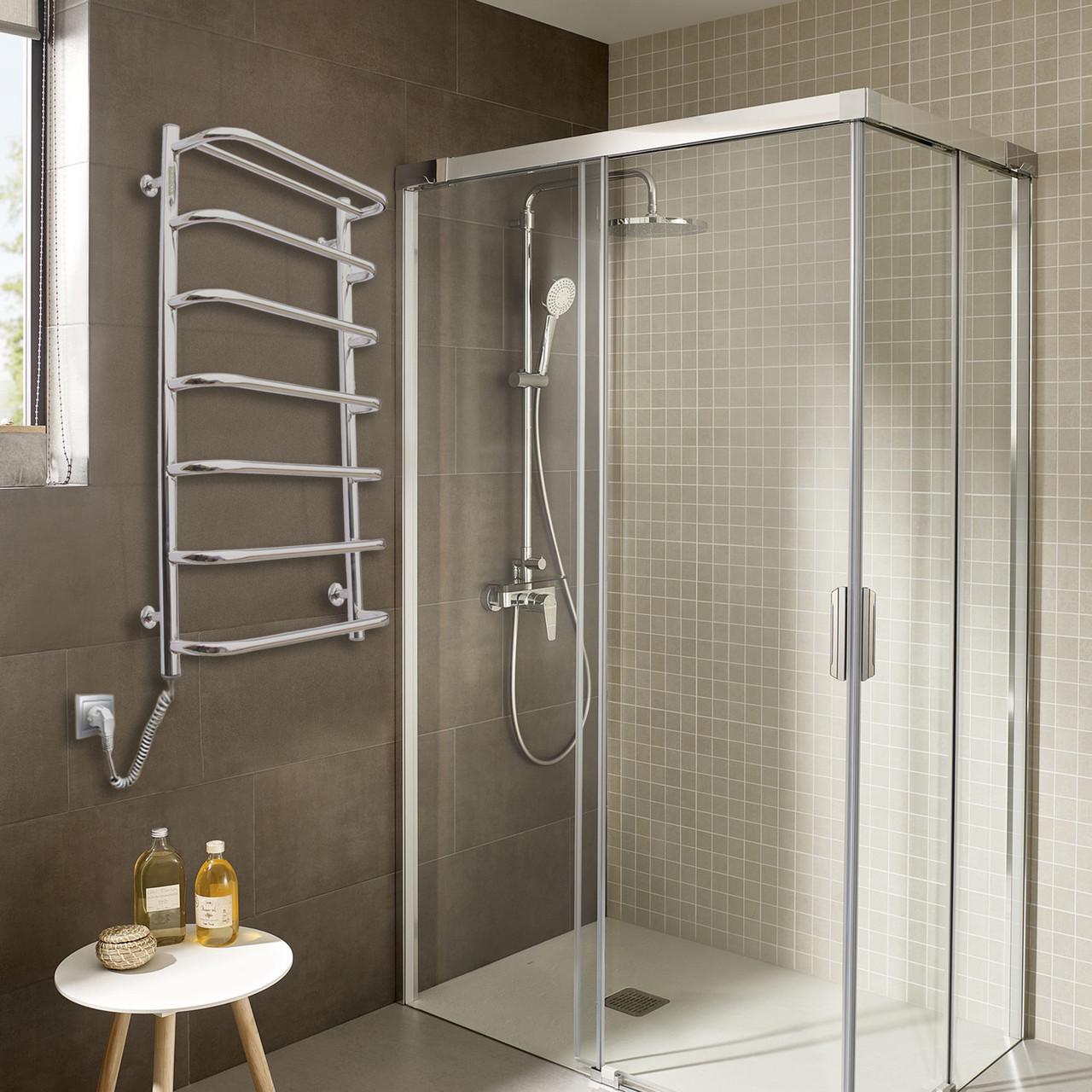 Полотенцесушитель электрический KOSSER Скоба ER 7 секций с полкой 900х500 мм - фото 2 Полотенцесушитель электрический KOSSER Скоба ER 7 секций с полкой 900х500 мм - фото 2