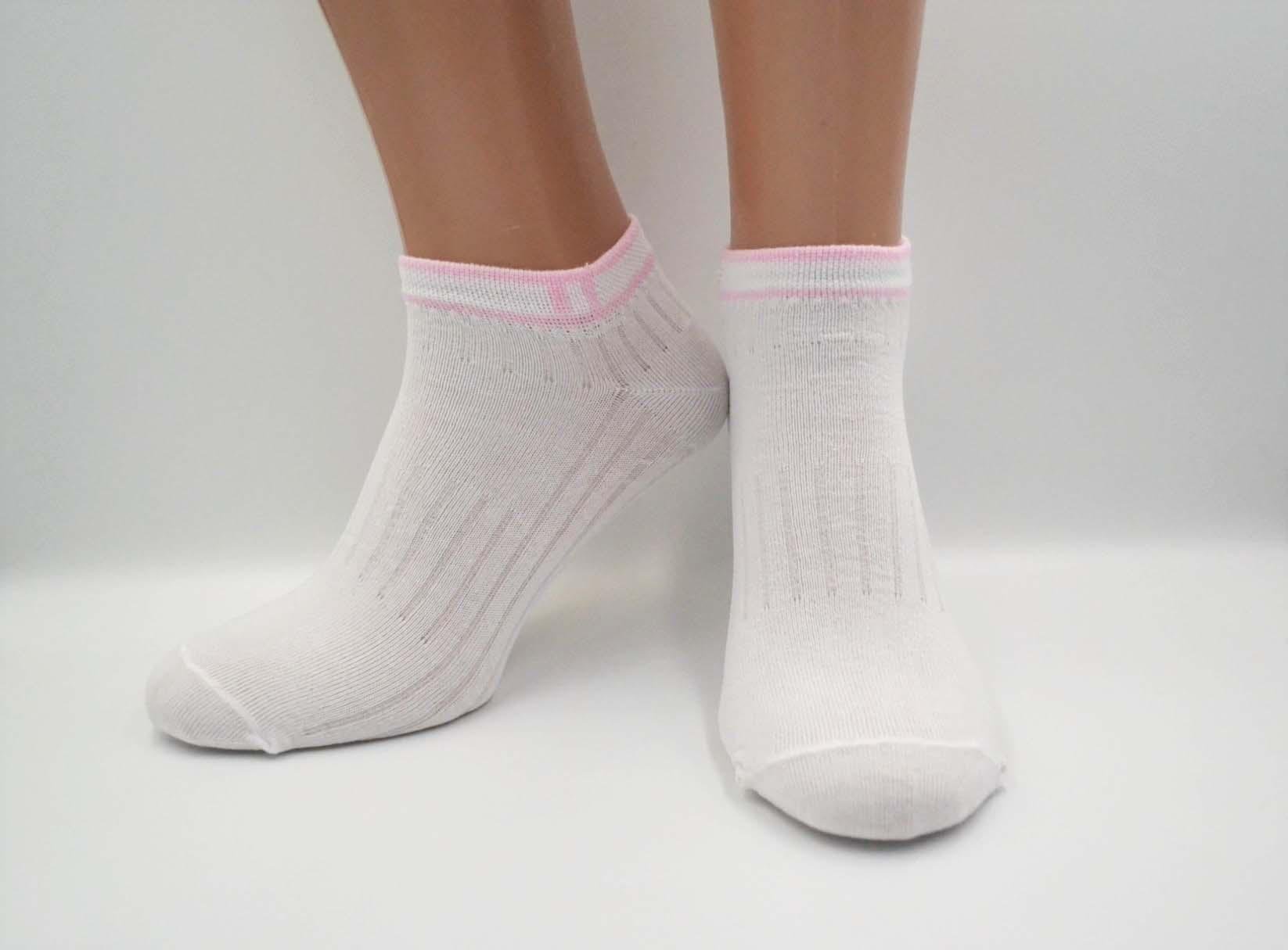 Шкарпетки жіночі демісезонні Мілес 1866 укорочені рубчик р. 23-25 Білий (72318)