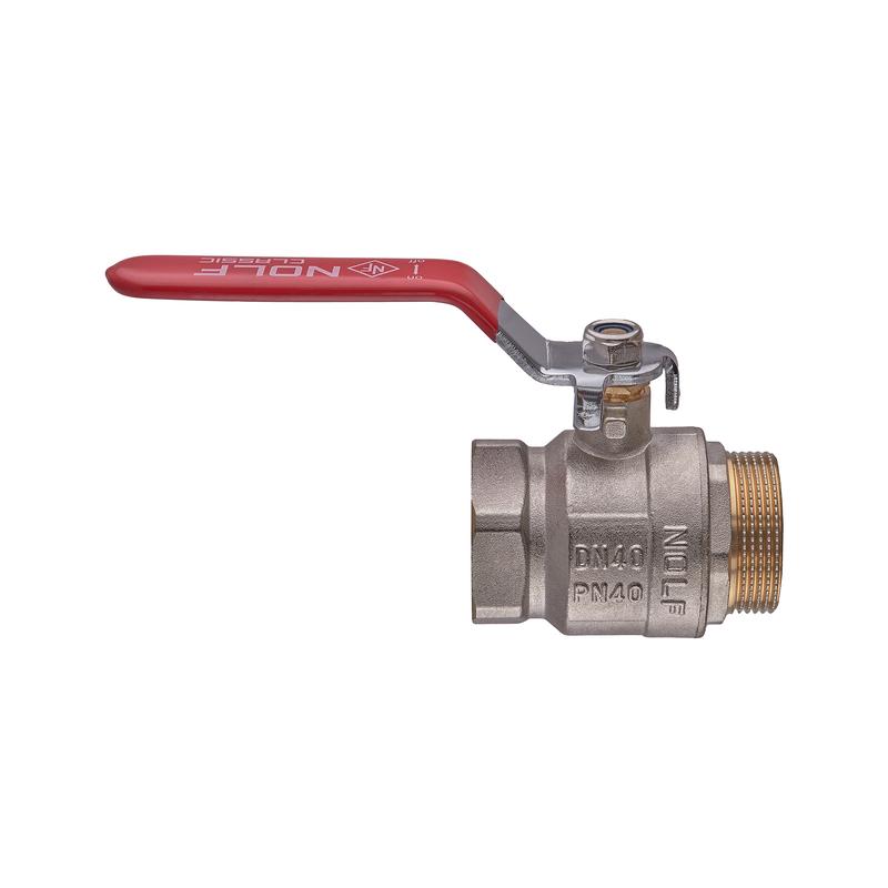 Кран шаровой Nolf classic NFC.621-40-1 1/2" FM ГШВ В/С ручка рычаг латунь Красный (OL-NF3142) - фото 2