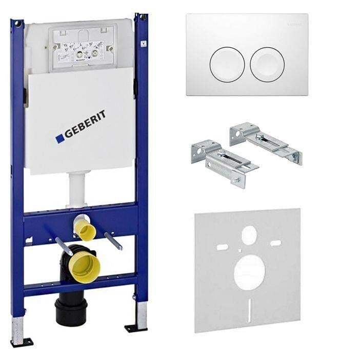 Инсталляционная система для унитаза Geberit Duofix 458.126.00.1+115.125.11.1 с кнопкой Белый (87840)