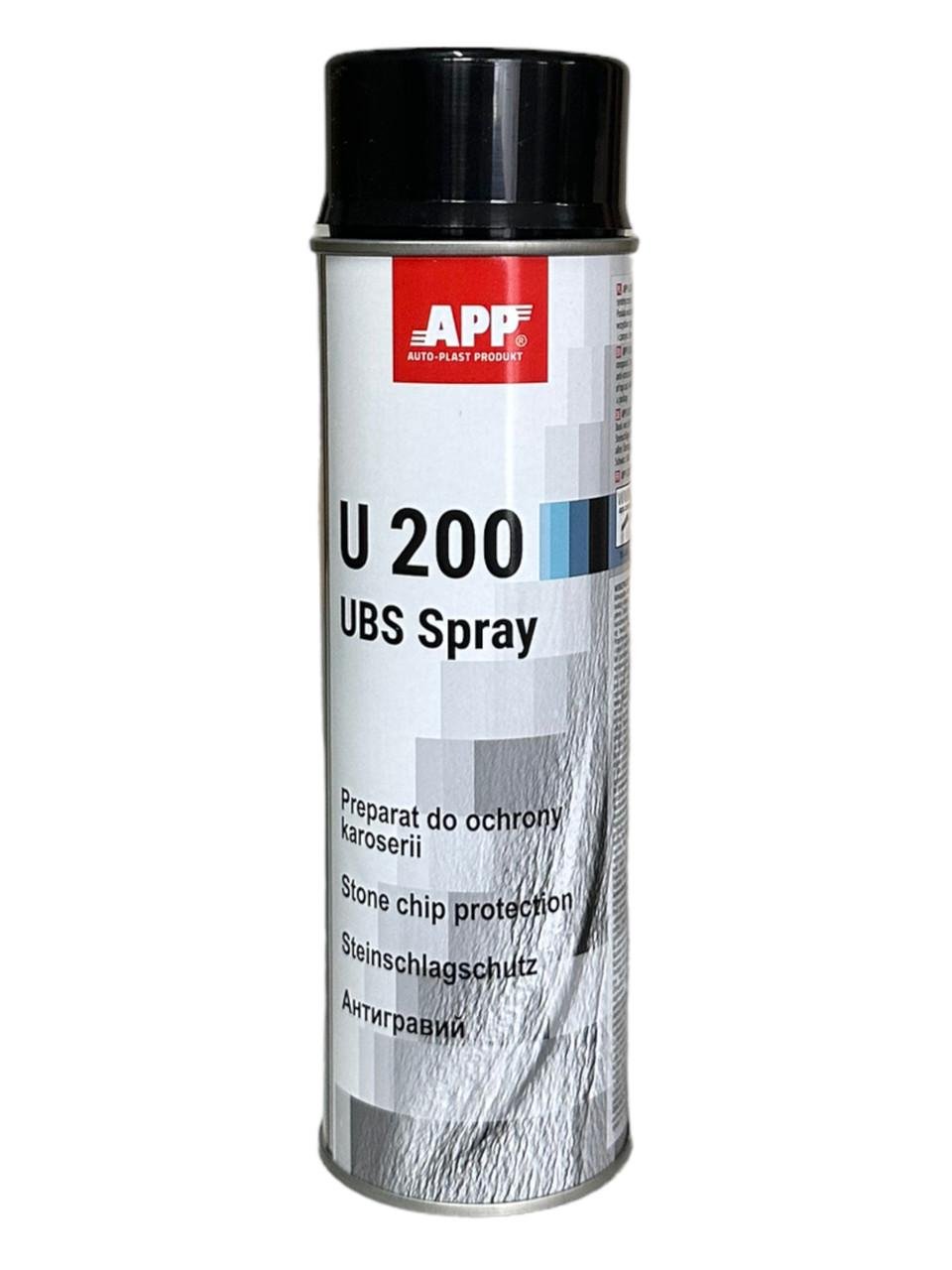 Антигравій у балончику APP U200 UBS Spray 500 мл Чорний