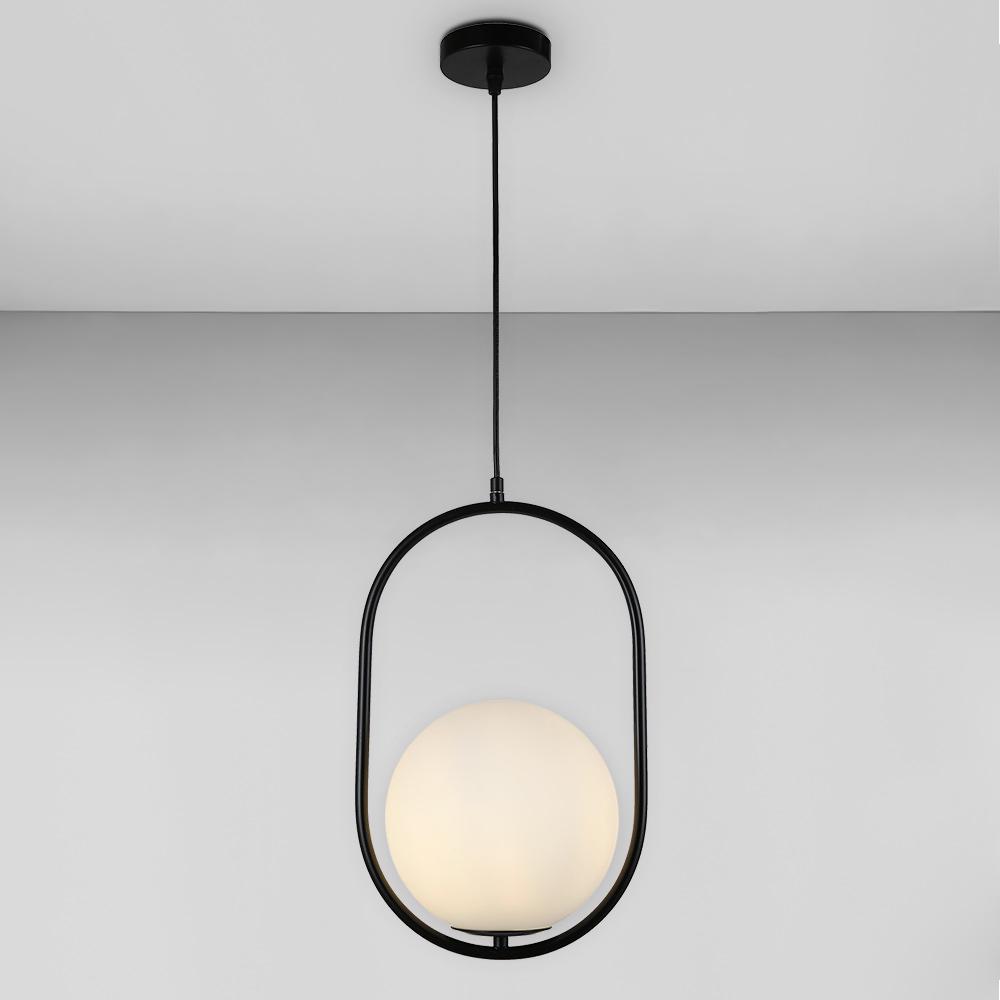 Люстра подвесная шар Light House LS-18127-1 BK/WH Черный/Белый