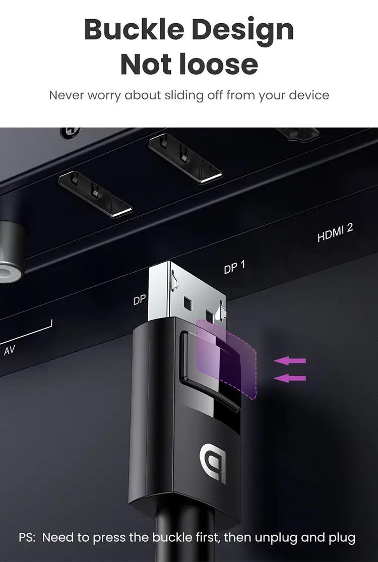 Кабель UGREEN DP114 DisplayPort v1.4 1 м Black (80390) - фото 14 Кабель UGREEN DP114 DisplayPort v1.4 1 м Black (80390) - фото 14