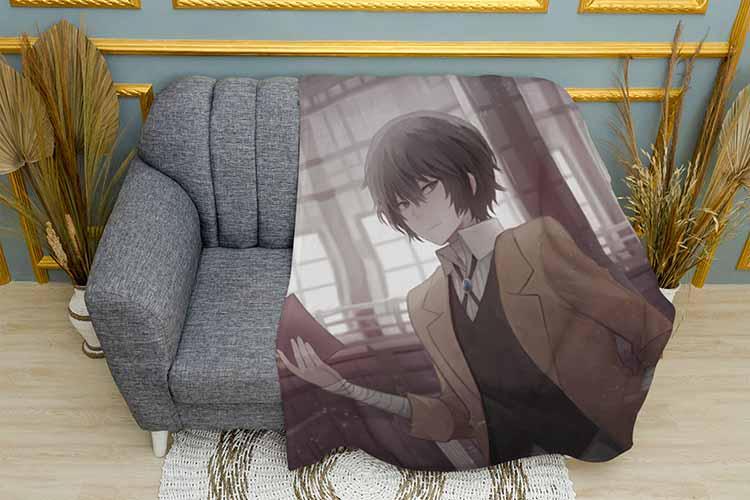 Плед Dazai Bungo stray dogs плюш однослойный 135х150 см (113737) Плед Dazai Bungo stray dogs плюш однослойный 135х150 см (113737)