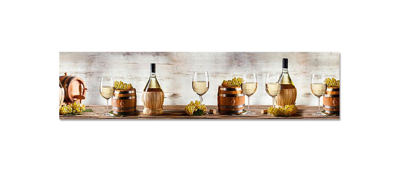 Кухонный фартук Белое вино из самоклеющейся виниловой пленки 60х250 см Бежевый Кухонный фартук Белое вино из самоклеющейся виниловой пленки 60х250 см Бежевый