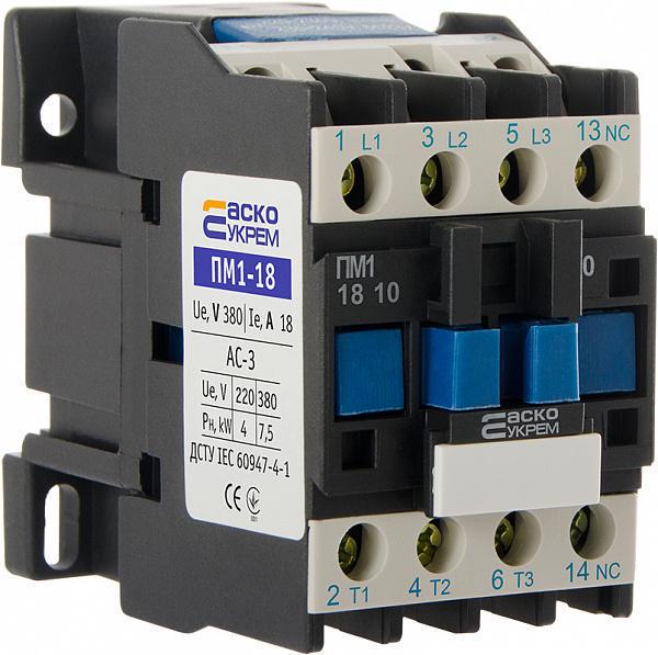 Контактор-пускатель АСКО-Укрем ПМ 1-18-10 C7 LC1-D1810 18А 36 B 1NO (A0040010102)