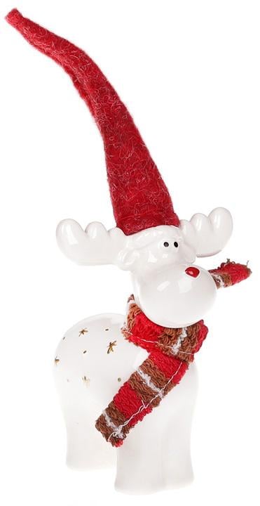 Декоративная фигурка Олень в шапке керамическая 15,8 см (BD-834-211)