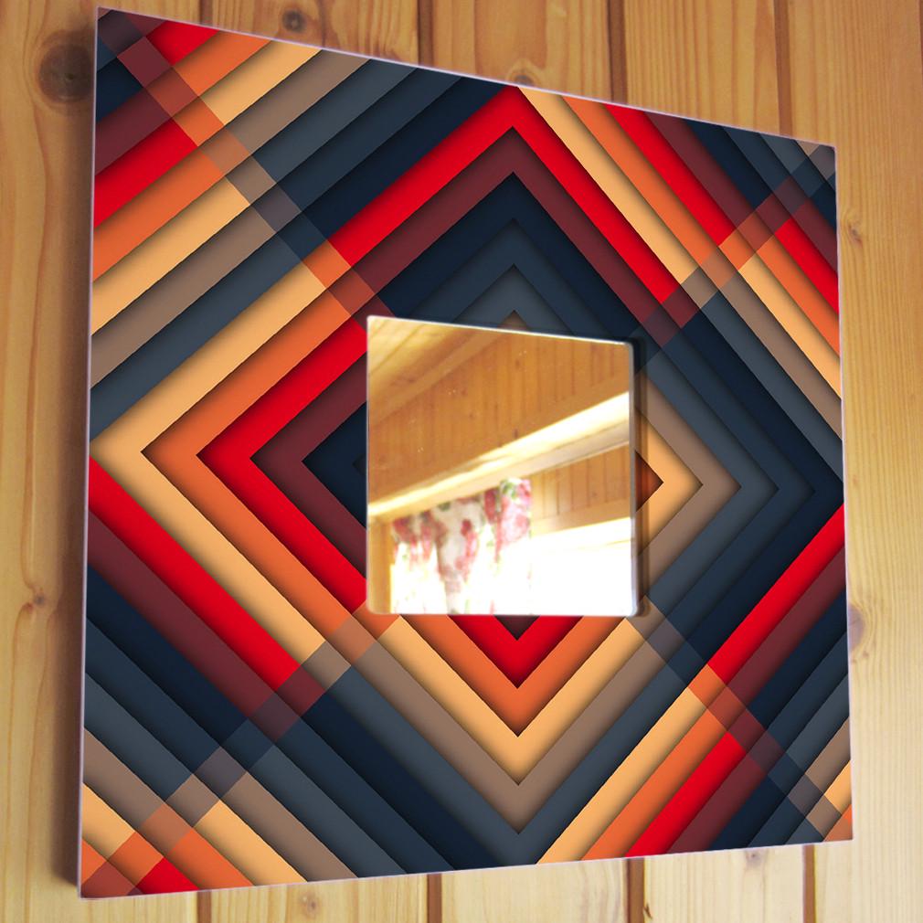 Зеркало дизайнерское Узор Абстракция 260х260 мм (M00711) Зеркало дизайнерское Узор Абстракция 260х260 мм (M00711)