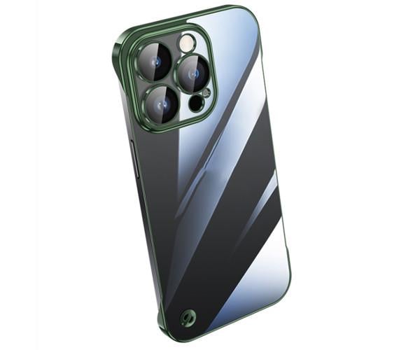 Чехол - накладка Omeve Clear Bamper для iPhone 16 Pro с защитой для камеры Зелёный