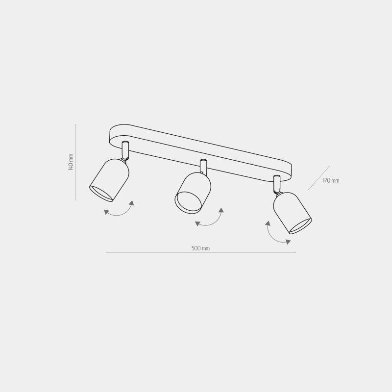 Спот TK-Lighting Top 3 WH 4413 - фото 2