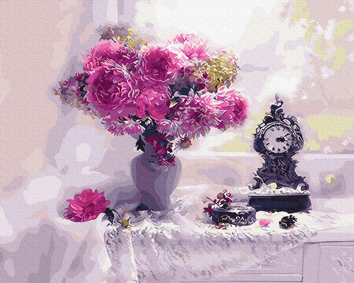 Картина по номерам Brushme GX31018 Натюрморт с розовыми астрами 40x50 см (1313339957)