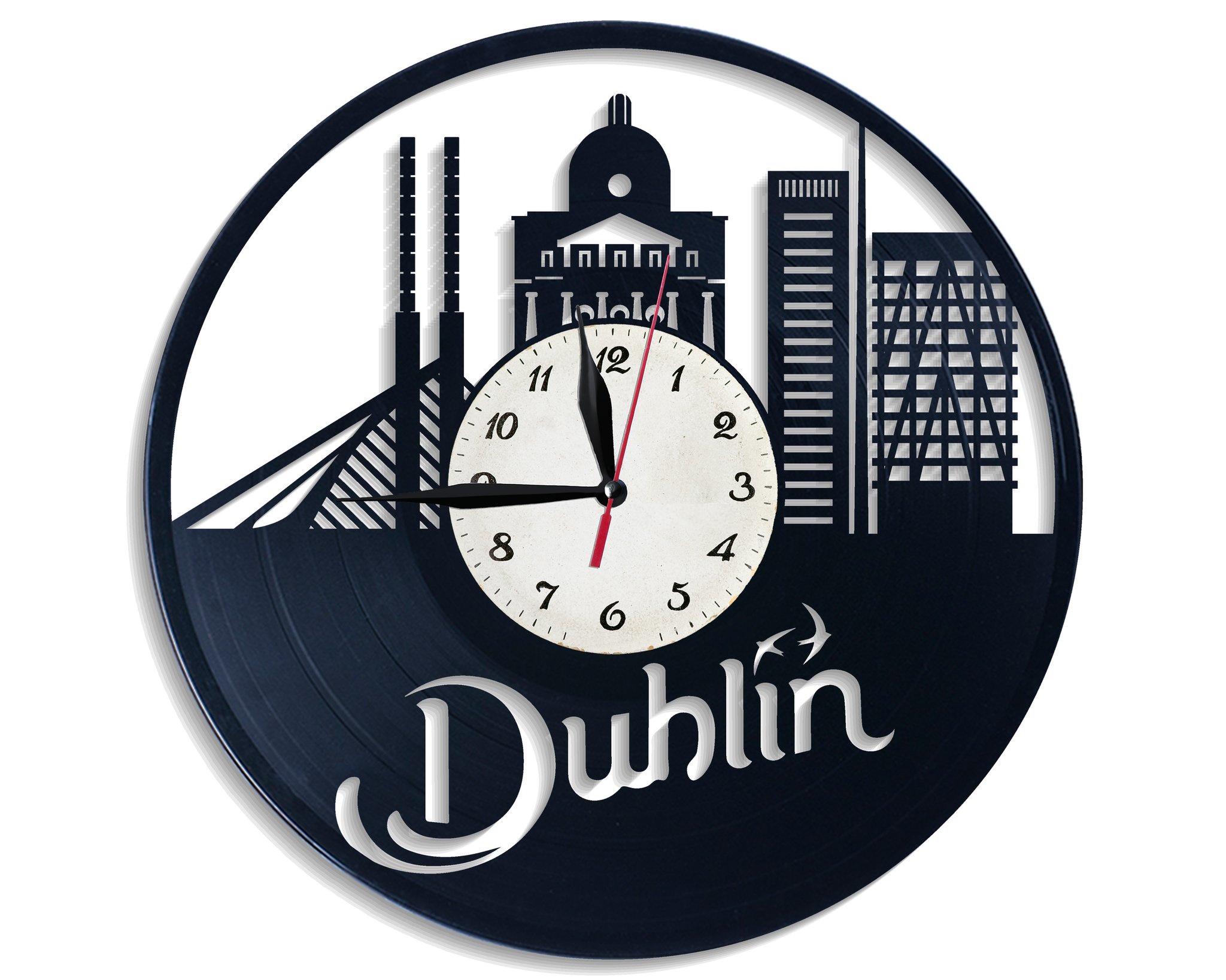 Годинник настінний Dublin 2602 з вінилової платівки