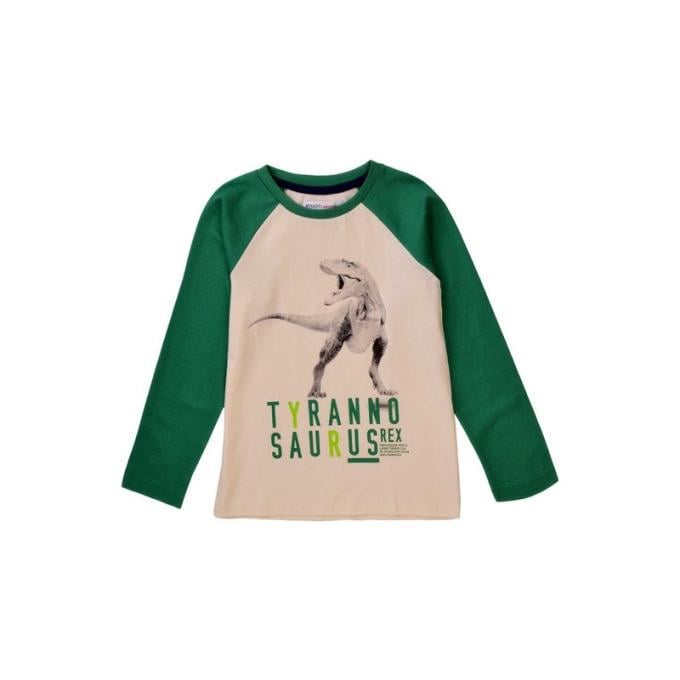 Реглан дитячий для хлопчика Minoti 80-86 см Білий з зеленим (0279A)