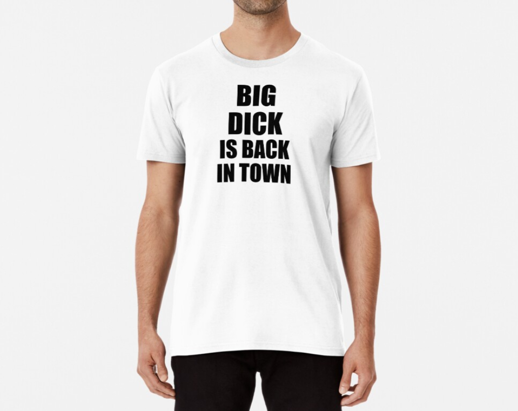 Футболка мужская Stedman с принтом Big dick is back in town XL Белый (ПН124-10)