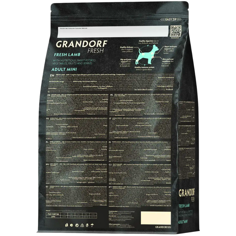 Корм сухий для собак Grandorf Fresh Ягня з бататом для дорослих собак мініатюрних та малих порід 3 кг (93803) - фото 2