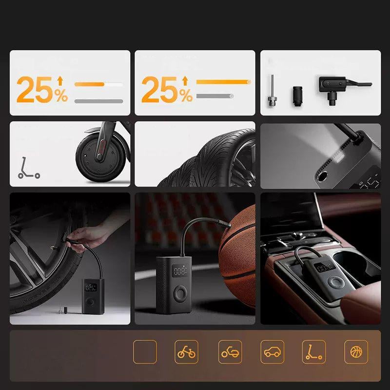 Насос-компрессор портативный MiJia Mi Electric Pump 2 для авто/вело (12156133) - фото 8 Насос-компрессор портативный MiJia Mi Electric Pump 2 для авто/вело (12156133) - фото 8