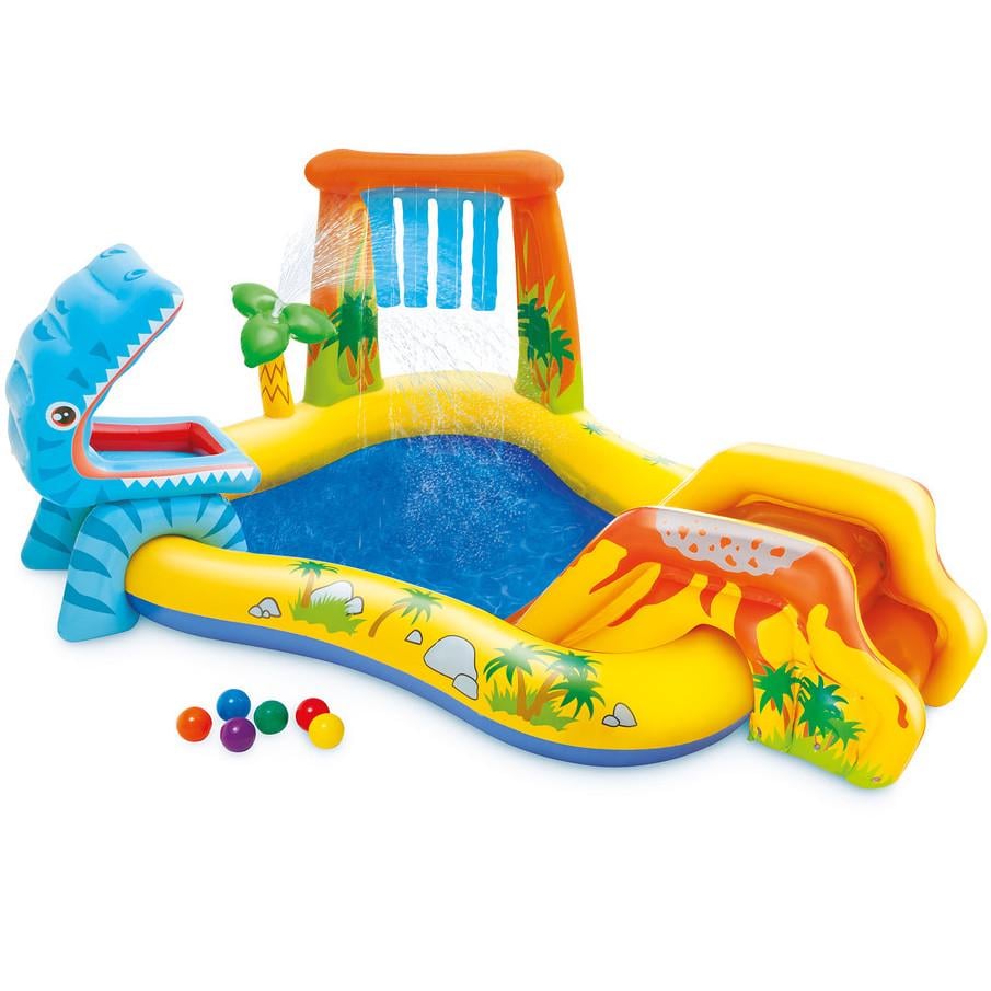 Надувной игровой центр детский Intex Динозавр 249х191х109 см (31991946)