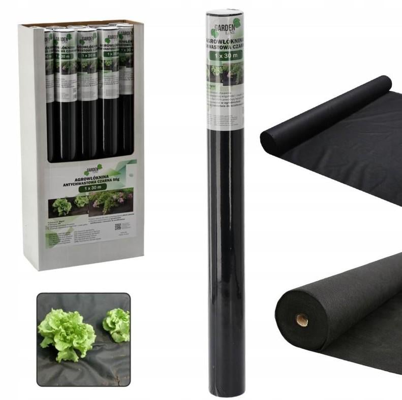 Агротканина проти бур'янів та для мульчування GardenLine AGO2180 50 г/кв. м 1х30 м Чорний (24702750) - фото 2 Агротканина проти бур'янів та для мульчування GardenLine AGO2180 50 г/кв. м 1х30 м Чорний (24702750) - фото 2