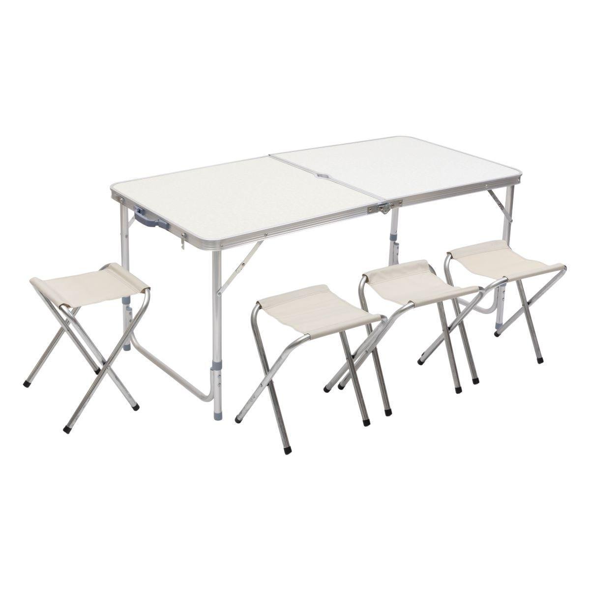 Набор мебели стол и 4 стула 8812-4 туристической алюминиевой складной