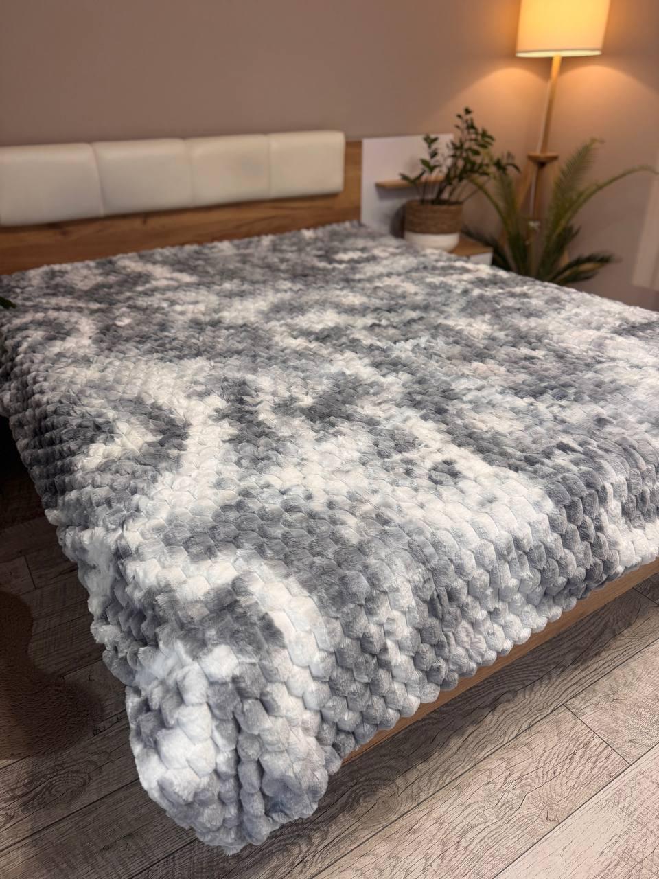 Плед-покривало 200х230 см Сірий (Д-al-sot-kr-001)