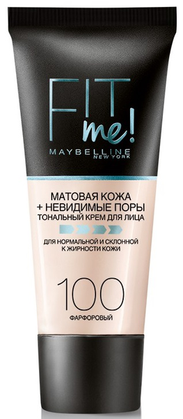 Тональний крем Maybelline Fit Me Matte 100 warm ivory 30 мл (3600531423902)