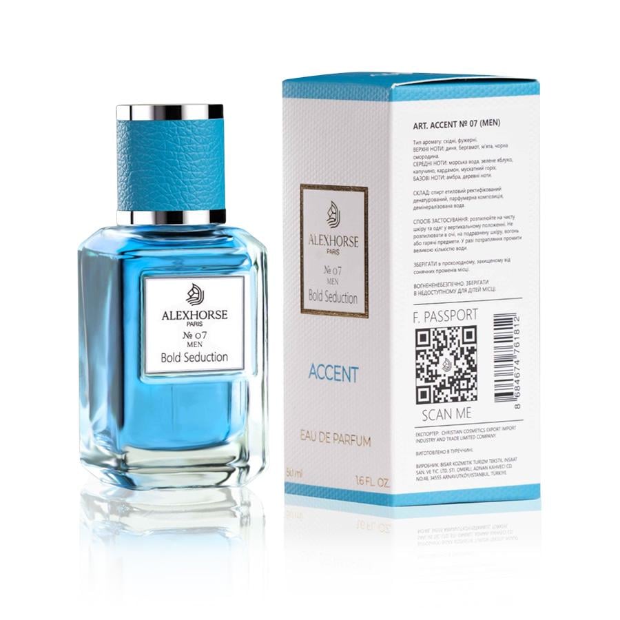 Парфюмерная вода для мужчин Bold Seduction ACCENT Alex Horse 50 мл (AA-007)