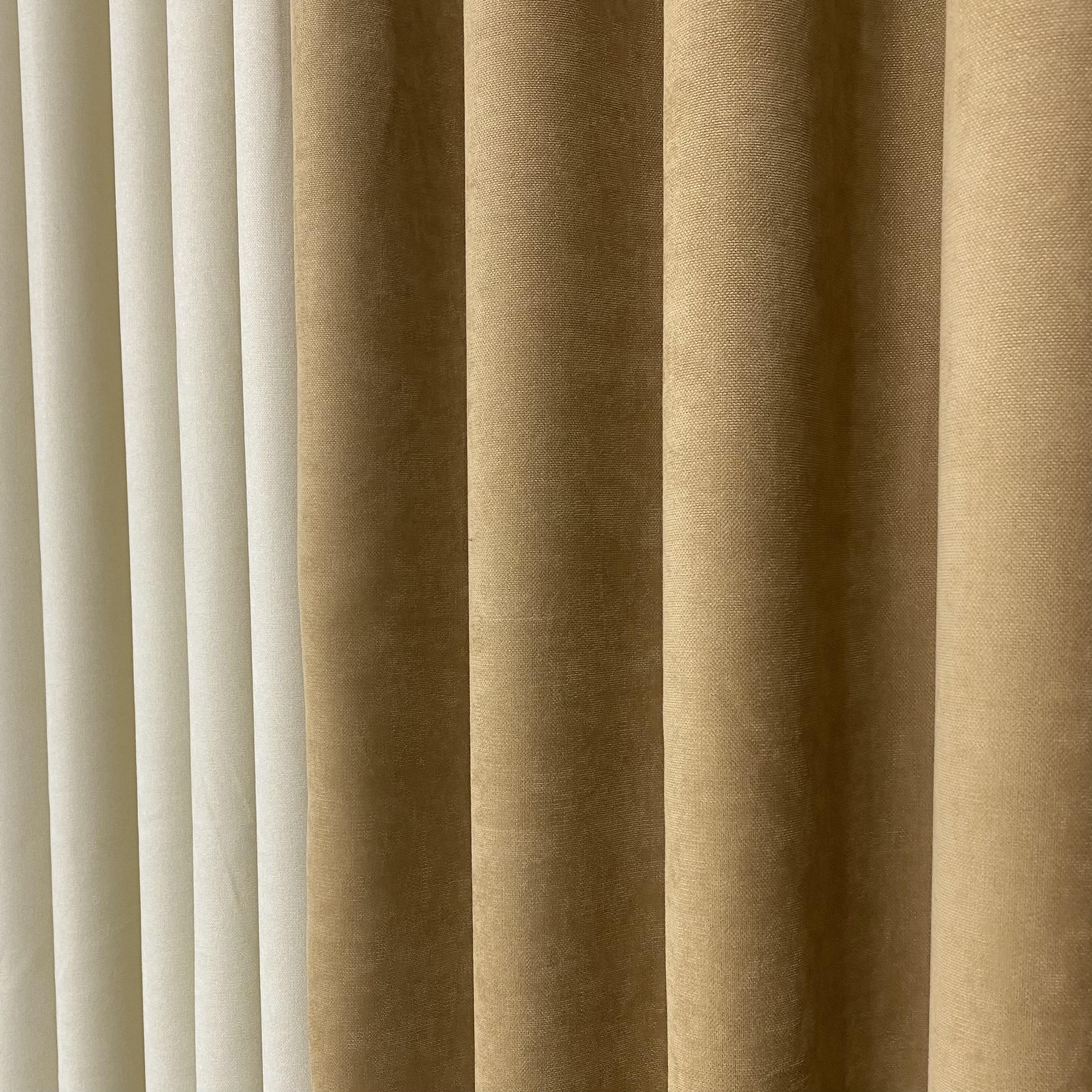Штори мікровелюр TG Home Дует №450 1,50х2,70 м Золотий/Кремовий (450-199/250) - фото 3