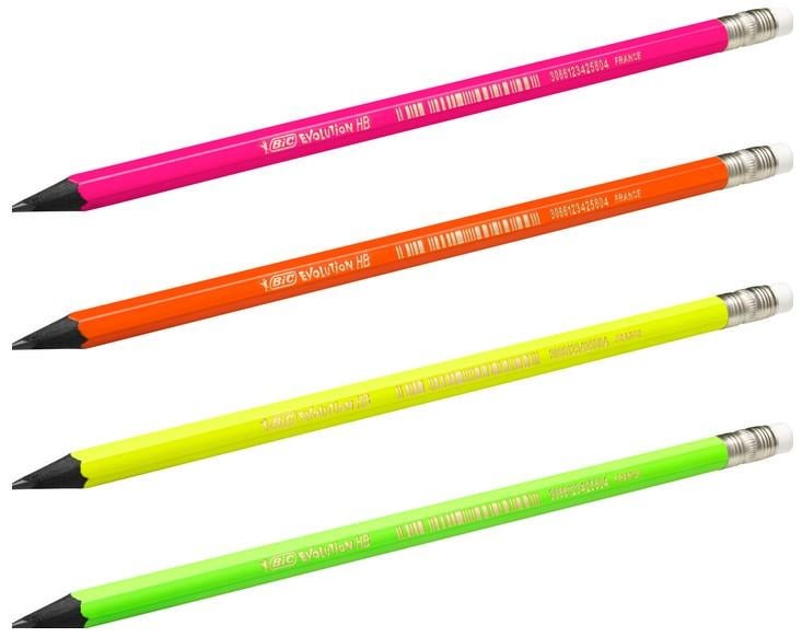 Олівець BIC Evolution Fluoз гумкою 4 шт. Чорно-графітовий (2700677770) - фото 3 Олівець BIC Evolution Fluoз гумкою 4 шт. Чорно-графітовий (2700677770) - фото 3