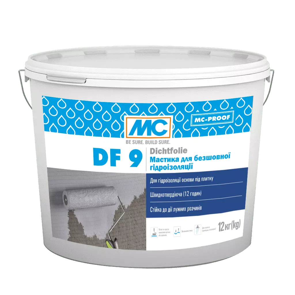 Мастика 1К для бесшовной гидроизоляции MC-Bauchemie DF 9 5 кг