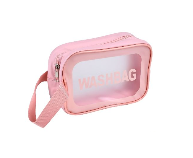 Косметичка дорожная Stenson Wasbdag R91535-XS 20х12х7 см прозрачное водонепроницаемое окно Розовый (R91536)