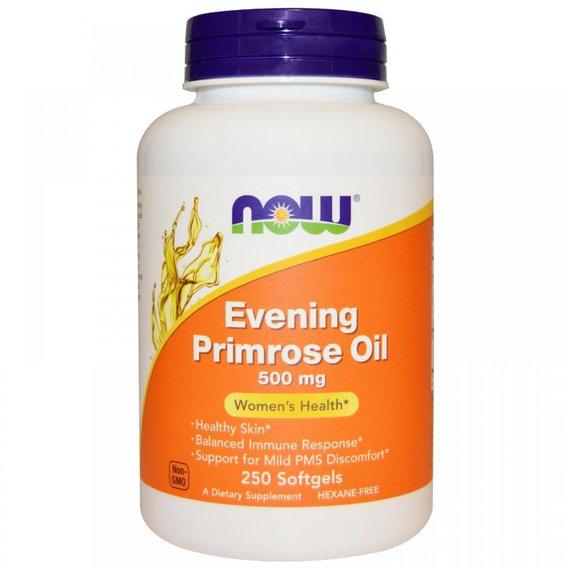 Масло вечерней примулы NOW Foods Evening Primrose Oil 500 мг 250 Softgels