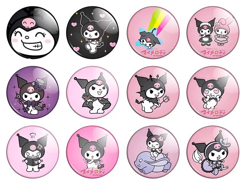 Набір значків Аніме Onegai My Melody 12 шт. (NZN00278)