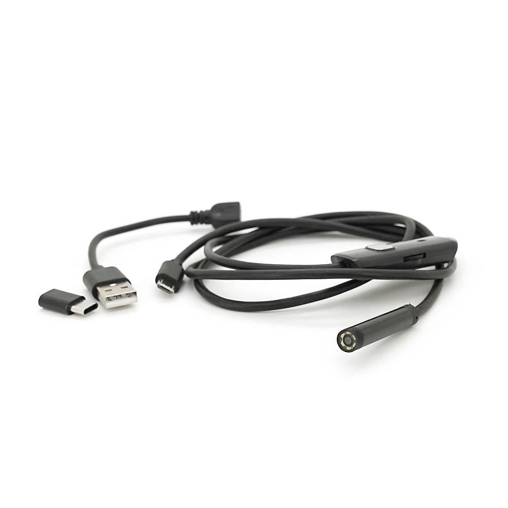 Ендоскоп 2в1 MicroUSB/PC HD 7,0 мм м'який провод 1 м