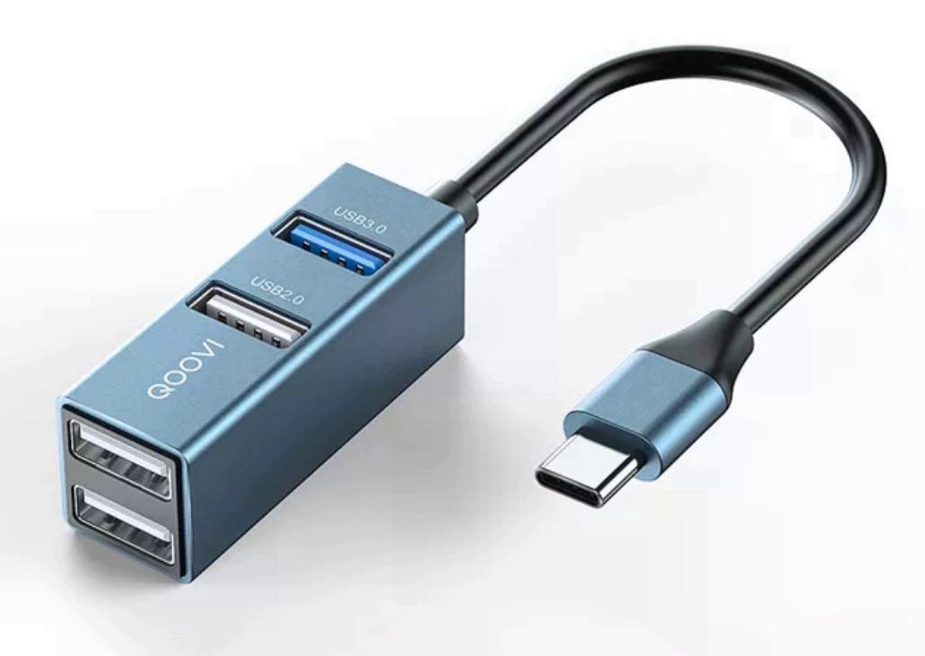 Хаб-USB QOOVI Type-C - 3USB 3.0+2.0 (230032) - фото 1