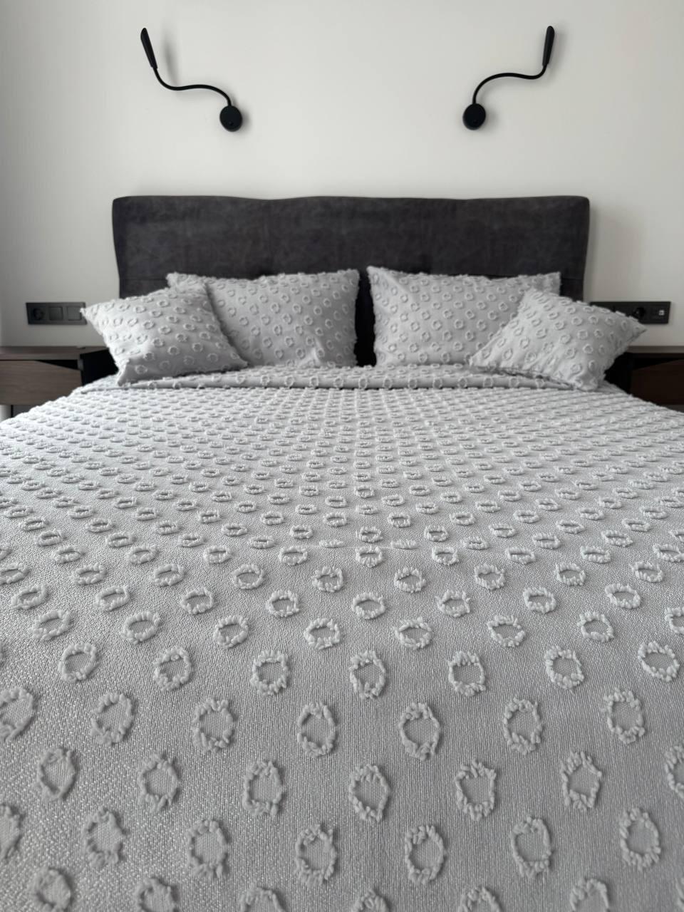 Покривало Інгрід 240x250 см Сірий (22899-8-240x250cm) - фото 3 Покривало Інгрід 240x250 см Сірий (22899-8-240x250cm) - фото 3