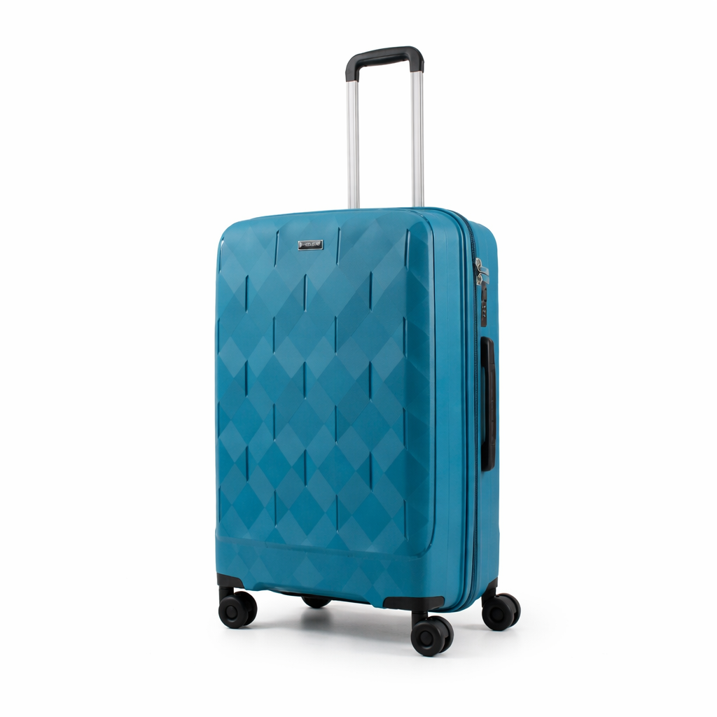 Чемодан средний Worldline полипропилен M 65х45х28 + 3 см 75 л 3,8 кг Синий (295)
