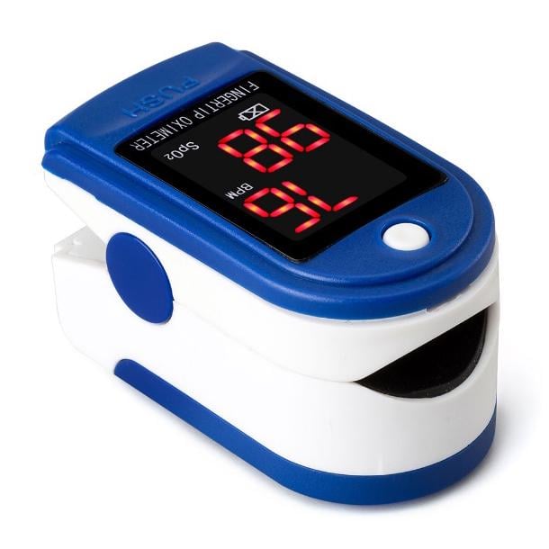 Електронний пульсоксиметр Principle Pulse Oximeter Fingertip на палець Blue