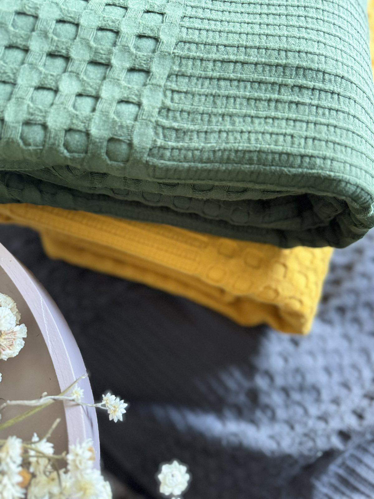 Покривало вафельне Марокко 140х200 см Зелений (18788762) - фото 3 Покривало вафельне Марокко 140х200 см Зелений (18788762) - фото 3